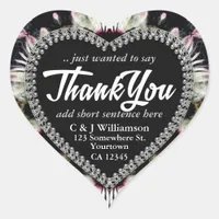 Floral Fantasy Artistry Thank You Heart Stickers