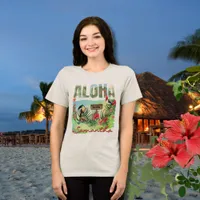 Personalized Aloha Tropical Paradise Double-Sided Tri-Blend Shirt