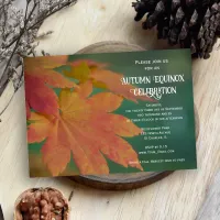 Fall Colored Leaves Autumn Equinox Celebration Invitation