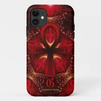 Ankh Red Goddess Monogram iPhone 5 Case