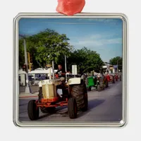 Tractor Parade in Washington, Iowa Metal Ornament