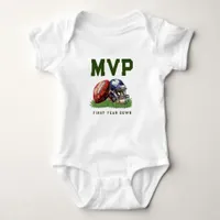 American Football First Year Down 1st Birthday Baby Bodysuit