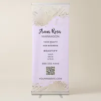 *~* Chic Gold Foil Glitter QR Spa Beauty Girly Retractable Banner