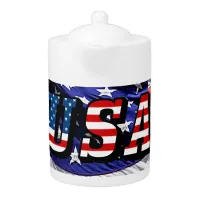 USA - American Flag Tea Pot