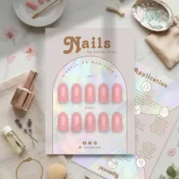 Holographic Press On Nail Packaging Display Card