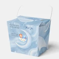 Baby Boy Shower Invite Moonlight Stars Watercolor Favor Boxes