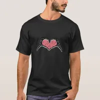 Skeleton Hand Heart Sign Valentines Day Classic T-Shirt
