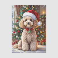 A Cute Festive Poodle Christmas   Tissue Paper