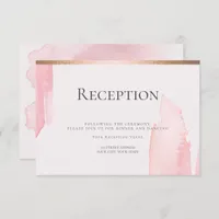Reception | Pink Blush Watercolor Wash Invitation