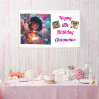 Anime Themed Birthday Girl  Personalized  Banner