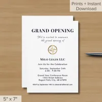 Simple Elegant Logo Grand Opening Invitation