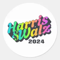 Harris & Walz Rainbow Classic Round Sticker