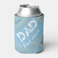 Best Ever Dad Word Cloud Blue ID263 Can Cooler