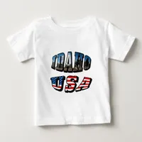 Idaho Picture State and Flag USA Text Baby T-Shirt