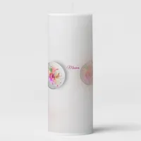 Floral orb pillar candle 