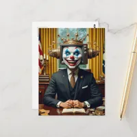 Clown at the Desk  Postcard