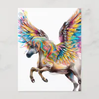 Colorful Pegasus Postcard