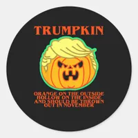 Funny Trumpkin Classic Round Sticker