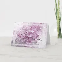 Soft Pink Hydrangea Will You Be My Bridesmaid Invitation