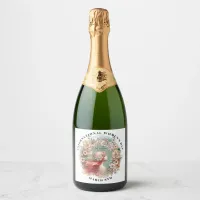 International Women's Day 8th March Feminine Sparkling Wine Label