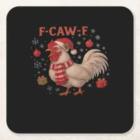 F-Caw-F Chicken Classic Trendy Casual Square Paper Coaster