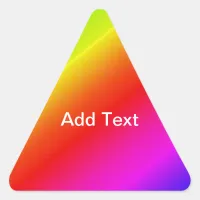 Diagonal Rainbow Gradient Red to Green Triangle Sticker