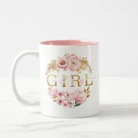 It’s a Girl Blush Pink Floral Mug