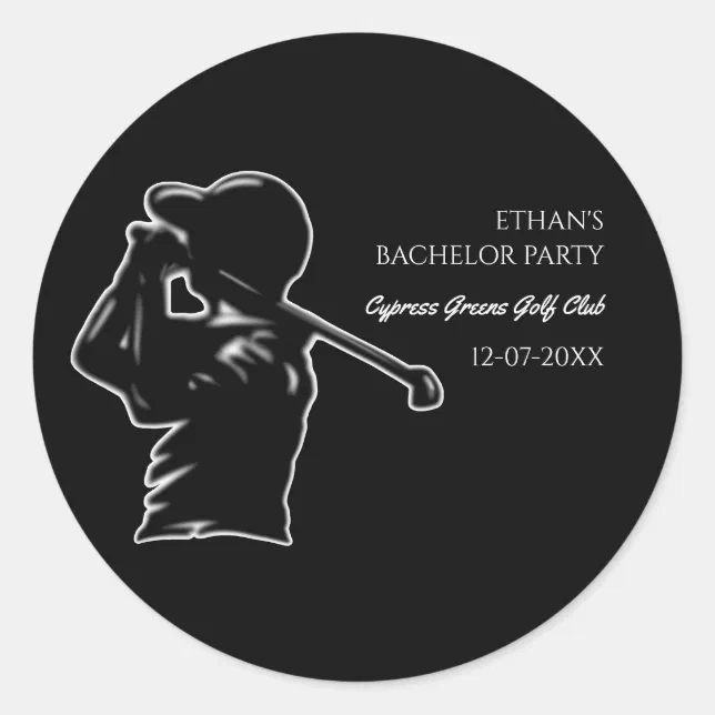 Golfer Bachelor Party Golfing trip Classic Stylish Classic Round Sticker