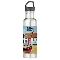 Personalized Beach House and Boat Stainless Steel Water Bottle