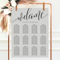 Soft Gray Minimalist Wedding Seating Chart