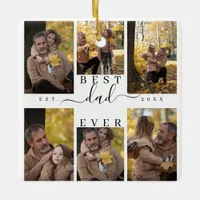 Best Dad Ever | Father's Day 6 Photo Collage Ceramic Ornament