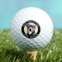 Custom DOG Photo Best DAD By Par Budget Golf Balls