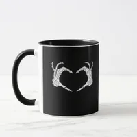 Skeleton Heart Hands Classic Mug