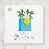 She Found Her Main Squeeze Lemon Bridal Shower Favor Tags