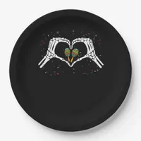 Skeleton Hand Heart Maracas Cinco De Mayo Mexican  Paper Plates
