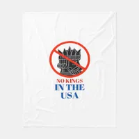 No Kings In The USA America Say No King Classic Co Fleece Blanket