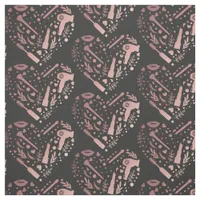 Rose Gold Salon Heart Logo Hair Stylist Fabric