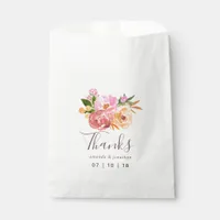 Spring Wedding watercolor flowers guest favor Favor Bag