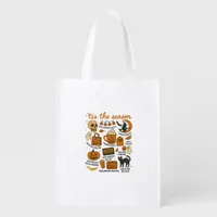 Retro Tis The Season Halloween Season Fall Grocery Bag