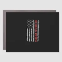 No Kings In America US Flag Vintage Retro Style Car Magnet