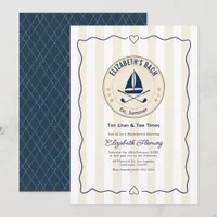 Preppy Golf Beach Club Bachelorette Party Invitation