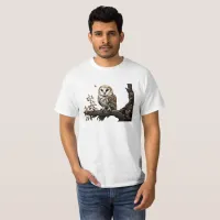 T-Shirt with Cute Barn Owl & Baby