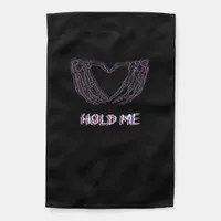 Hold Me Classic Skeleton Hand Heart Style Garden Flag