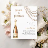 Pearls Prosecco elegant Bridal Shower invitation