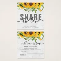 Sunflower Marble Share the Love Referral Card