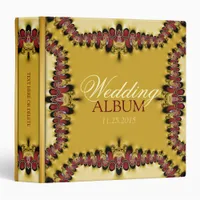 Medieval Red Gold Lace Wedding Album Binder