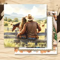 Country and Western Romantic Valentine's Day Holiday Card