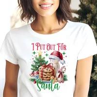 I Put Out For Santa Funny Christmas Tri-Blend Shirt