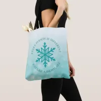 Myasthenia  Gravis Snowflake Warrior Teal Ribbon Tote Bag