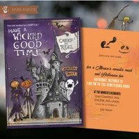 Wicked Good Time Halloween Party  Pumpkin Pals Invitation